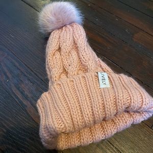 Pink puff hat